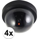 4x stuks Dummy beveiligingscameras met LED - Dummy beveiligingscamera