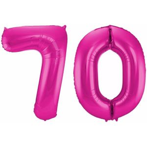 Roze folie ballonnen 70 jaar - Ballonnen