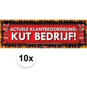 10x Sticky Devil stickers tekst Kut bedrijf - Feeststickers