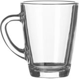 LAV Theeglazen/koffie glazen - helder transparant glas - 6x stuks - 250 ml