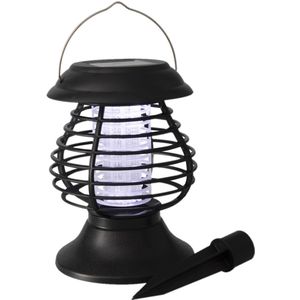 Solar tuinlamp/prikspot anti-muggenlamp op zonne-energie 22 cm - Insectenlampen