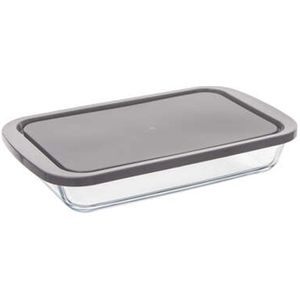 5Five Ovenschaal met deksel - borosilicaat glas - rechthoek - 1.6 Liter - 29 x 18 x 5 cm