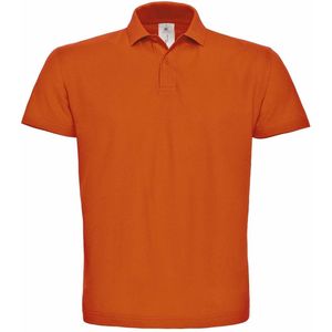 Oranje grote maten poloshirt / polo t-shirt basic van katoen voor heren - Polo shirts