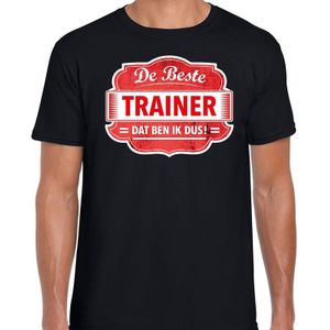 Cadeau t-shirt voor de beste trainer zwart voor heren - Feestshirts