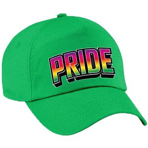 Gay Pride pet voor volwassenen - groen - pride - regenboog - LHBTI - unisex - Verkleedhoofddeksels