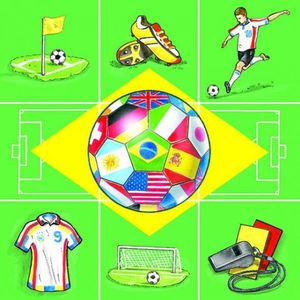 WK voetbal servetten 20 stuks - Feestservetten