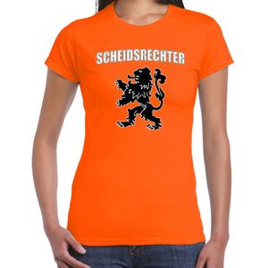 Scheidsrechter met leeuw oranje t-shirt Holland / Nederland supporter EK/ WK voor dames - Feestshirts