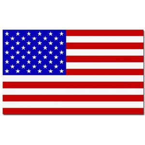 Set van 3x stuks landen thema vlaggen Stars and Stripes Amerika/USA 90 x 150 cm feestversiering - Vlaggen