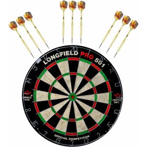 Dartbord set compleet van 45.5 cm met 9x Bulls dartpijlen van 21 gram - Dartborden