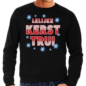 Zwarte foute kersttrui / sweater Lelijke Kerst trui voor heren - kerst truien