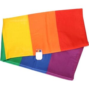 Regenboog vlag 90 x 150 cm met schmink stift - Vlaggen