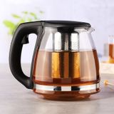 Glazen theepot met filter/infuser van 1,2 liter met 6x stuks theeglazen van 170 ml - Theepotten