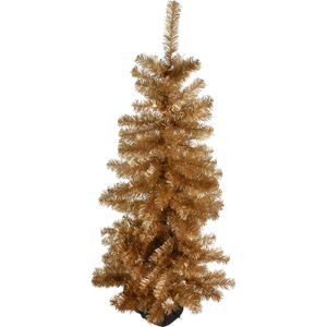 Kunstboom/kunst kerstboom goud 120 cm - Kunstkerstboom