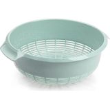 PlasticForte set van 2x stuks kunststof keuken vergieten van 27 x 10 cm in de kleur mintgroen -â keuken accessoires