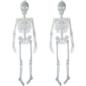 2x Halloween skeletten lichtgevend 150 cm - Feestdecoratievoorwerp