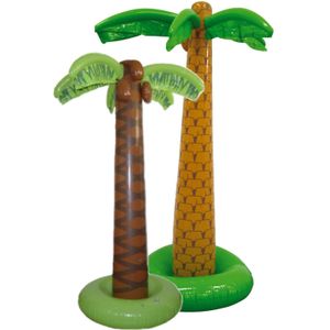Tropische feestversiering opblaasbare palmbomen set 165 en 180 cm - Opblaasfiguren