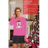 Foute Kersttrui/sweater voor dames - Merry Christmas - roze - ijsbeer - kerst cadeau - kerst truien