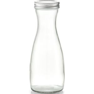 Zeller Karaf - met schroefdeksel - glas - 1000ml - schenkkan