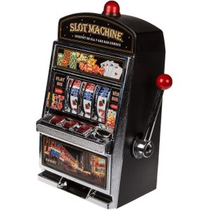 Spaarpot gokautomaat - slot machine - met LED licht en geluid - 37 x 20 cm - Spaarpotten