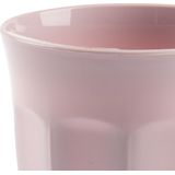 Onbreekbare Picardi drinkglazen - 10x stuks - kunststof - lichtroze - 250 ml - camping/outdoor/kinde - Drinkglazen