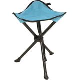Redcliffs Opvouwbaar krukje - 2x - driepoot - camping/outdoor - lichtblauw - D34 x H40 cm