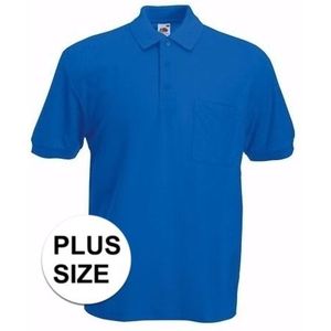 Grote maat Horecakleding kobaltblauw poloshirt korte mouw - Polo shirts