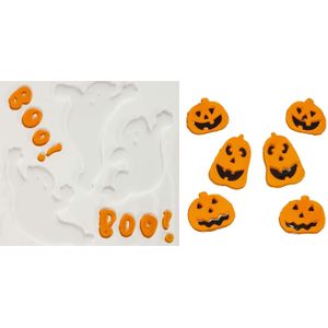 Horror gel raamstickers Spoken/pompoenen - 2x vellen - Halloween thema decoratie/versiering - Feeststickers