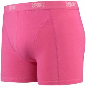 Mannen boxer fuchsia roze gekleurd katoen L&amp;S - Sportonderbroeken