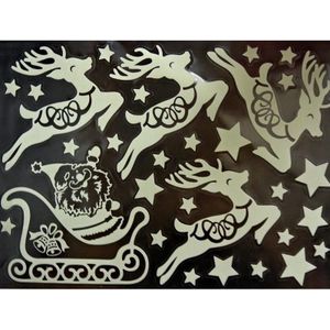 Peha raamversiering - glow in the dark - raamstickers - 29,5 x 40 cm - kerst - Feeststickers