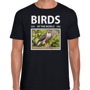Haviks t-shirt met dieren foto birds of the world zwart voor heren - T-shirts