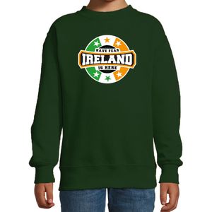 Have fear Ireland is here / Ierland supporter sweater groen voor kids - Feesttruien