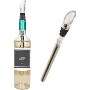 Svenska Living Wijnkoeler Stick - Zilver - RVS - 2x