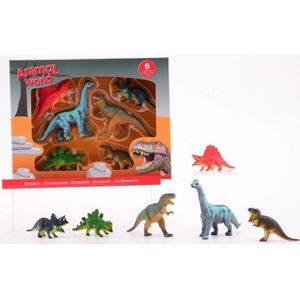 6 soft plastic dinosaurussen - Speelfigurenset