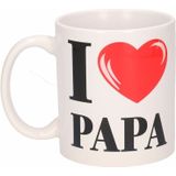 I love Mama en Papa mok - Cadeau beker set voor Papa en Mama - feest mokken