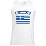Tanktop wit Griekenland vlag wit heren - Feestshirts