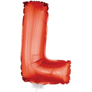 Opblaasbare letter ballon L rood 41 cm - Ballonnen