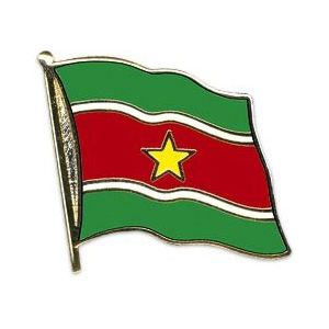 Pin speldje Vlag Suriname 20 mm - Decoratiepin/ broches