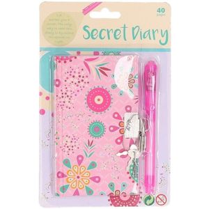 Roze dagboek met mandala bloemenprint voor kinderen - Dagboeken