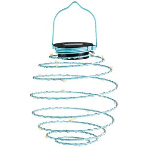 Hanglamp - solar verlichting - lichtblauw - D16 cm - metaal - tuinverlichting - Buitenverlichting