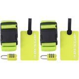 3x stuks groene reisbagage accessoiressets 3-delig - Kofferriemen