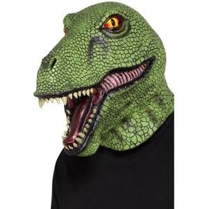 Volledige hoofdbedekkend dinosaurus masker voor volwassenen - Verkleedmaskers