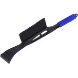 Autoramen lange IJskrabber met borstel zwart/blauw 53 cm met anti-condens doek - IJskrabbers