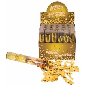 Confetti shooter kanon metallic goud 20 cm - Confetti