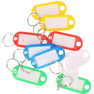 10x Gekleurde sleutellabels/sleutelhangers - Sleutelhangers