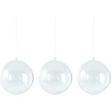 15x Transparante DIY Kerstbal 12 cm - Zelf Kerstballen Maken - Inclusief 3 Stuks