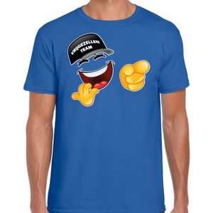 Vrijgezellenfeest T-shirt voor heren - vrijgezellen team - blauw - Sjaak - Feestshirts