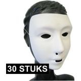 30x Grimeer masker mensen gezicht - Verkleedmaskers