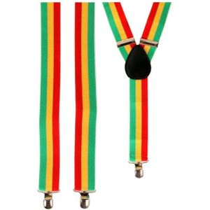 Jamaicaanse gekleurde bretels - Verkleedbretels