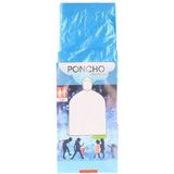 Regenponcho kinderen - wegwerp - blauw - 63 x 70 cm - Regenponcho's