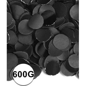 Brandvertragende confetti zwart 600 gram - Confetti